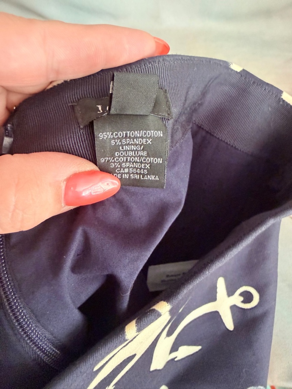 J. Crew Navy Mini Skirt with White Anchor Motif - Picture 4 of 5